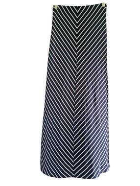 Iris Los Angeles Stripe Maxi Skirt Blue/White sz S